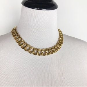Vintage Gold Chunky Choker Necklace.